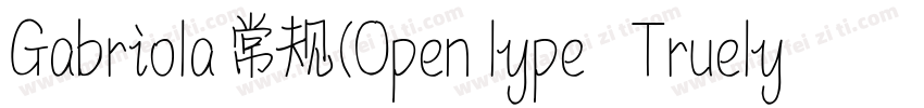 Gabriola 常规(Open lype   Truelype) (字体转换